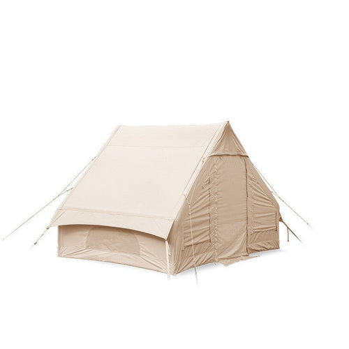 Cotton Camping Inflatable Tent | 3–4 Person Lightweight Shelter – Quicksand Gold - Outdoor Luxury